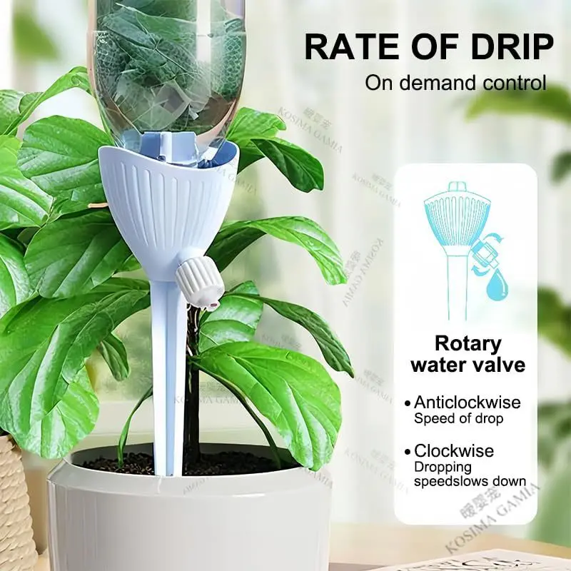 1/4pcs Automatic Drip Irrigation System Self Watering Flower Watering Device Adjustable Flower Plants Rate Garden Water Dripper