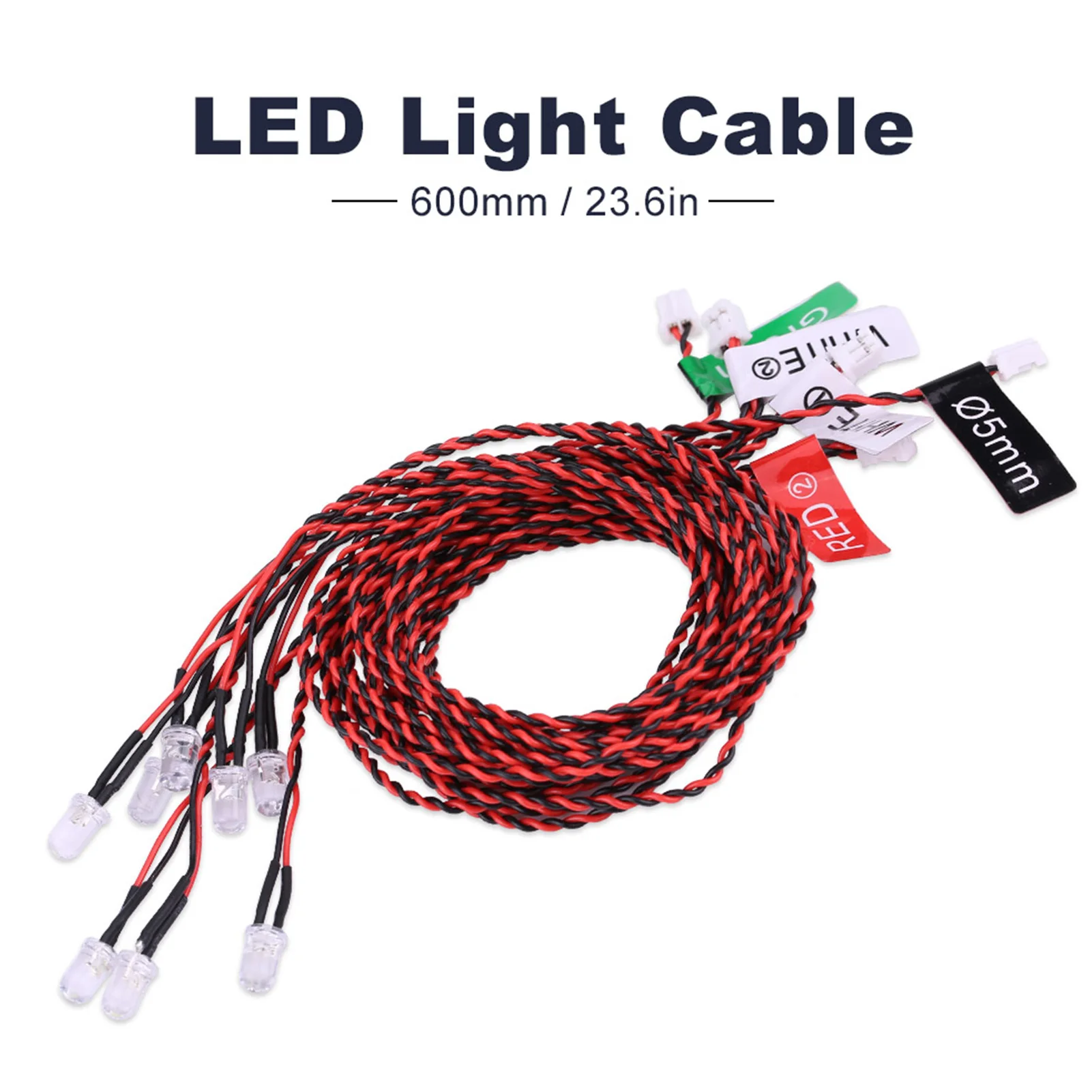 Luci RC 8 Kit sistema di illuminazione a LED simulazione luci lampeggianti con scatola di controllo accessori RC elicottero aereo RC
