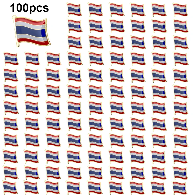 1-100 قطعة تايلاند العلم التلبيب دبوس العلم شارة بروش دبابيس شارات