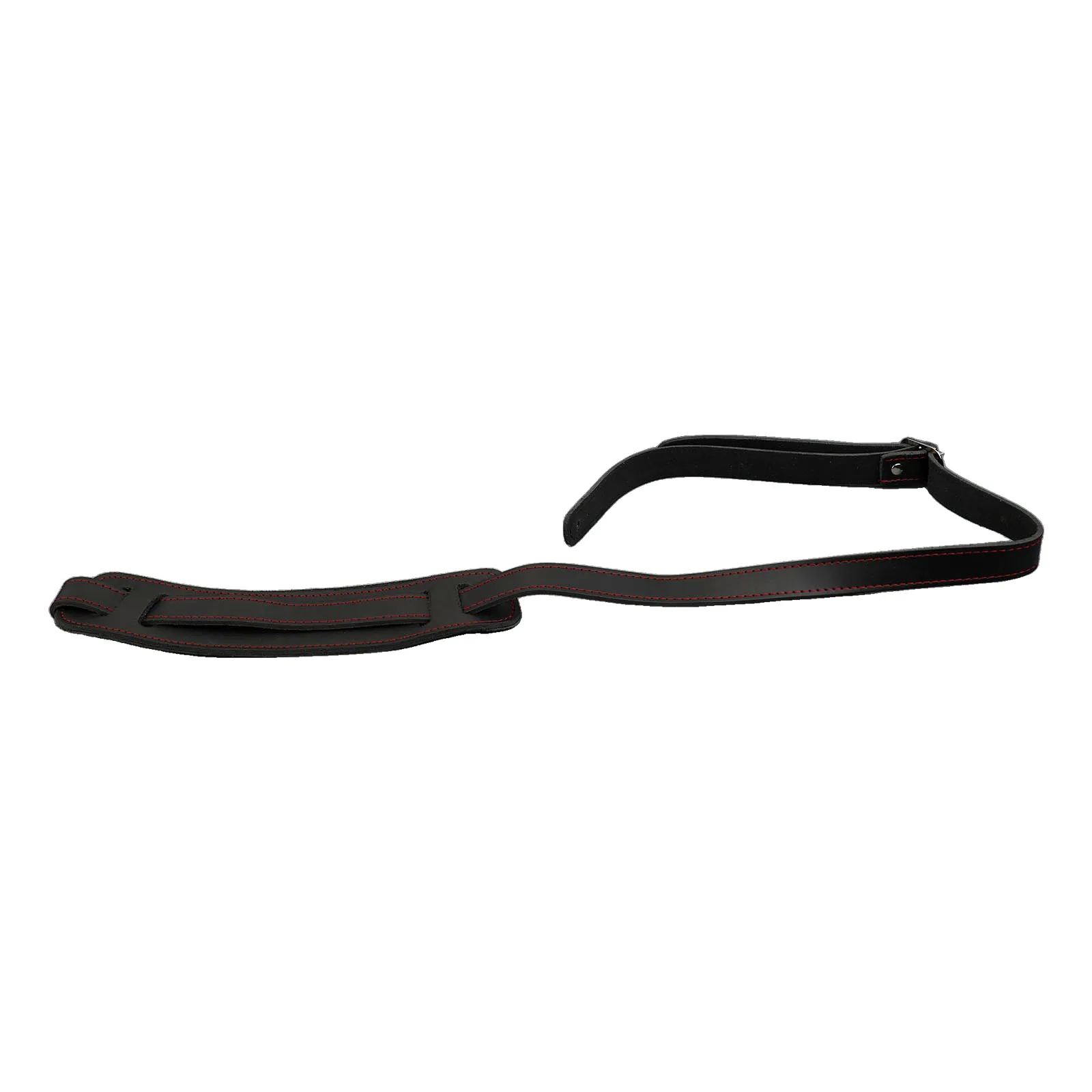 Professional Grade Leather Guitar Strap with Embossed Logo and Headstock Motif for Electric Acoustic Classical and Bass Use