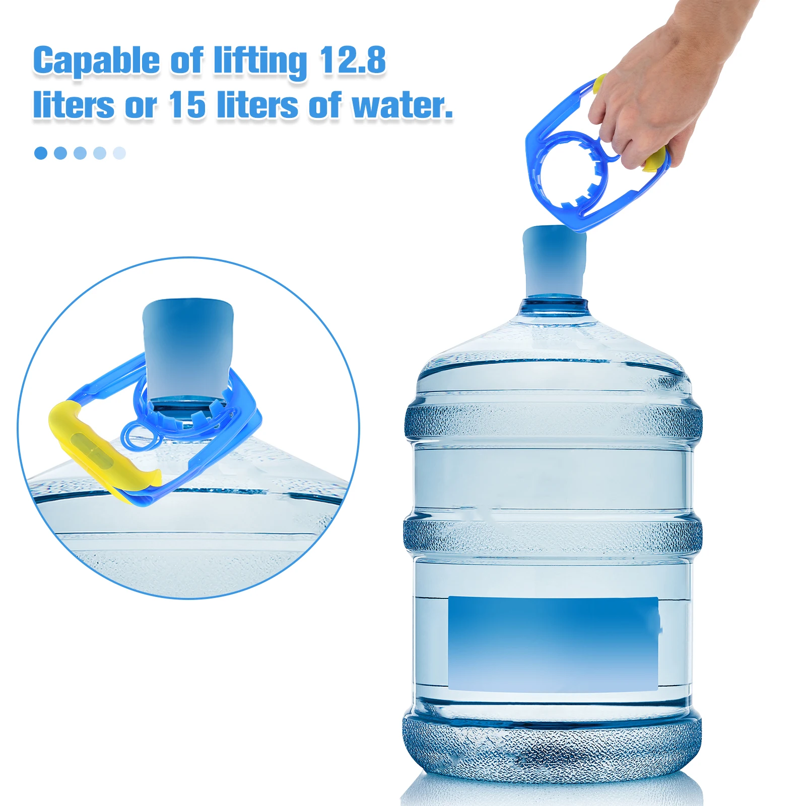 

2pcs Jug Handle Lifter Ergonomic Heavy Duty Plastic Grip Gallon Bottle Carrier Antislip Bucket Ring Effort Saving Lightweight