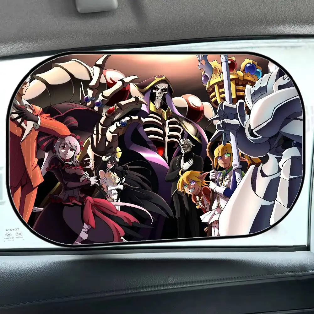 أنيمي O-Overlords الجانب نافذة الشمسيات سيارة فيلم الجانب نافذة Saunshades الزجاج الأمامي السيارات نافذة ظلة غطاء للأطفال الطفل