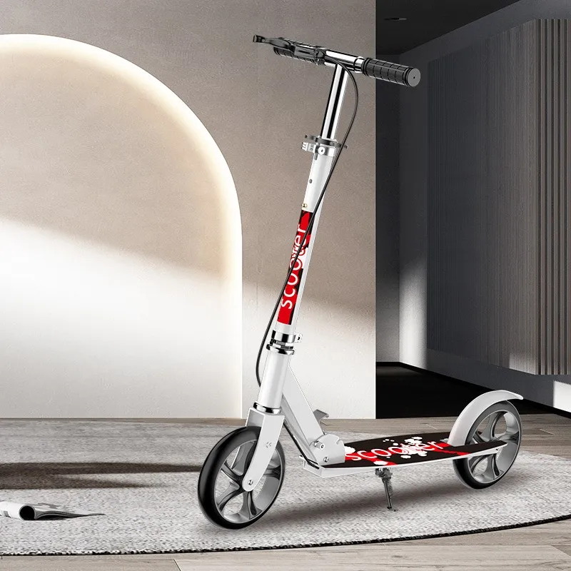 Cooya 2024 Wheel Scooter Adult Scooter Teenagers Two Rounds Of Two Folding City Adult Hand Brake Instead Of Walking Kaykaylar