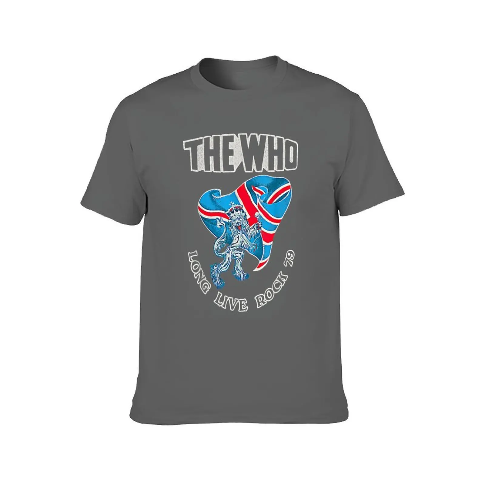 تي شيرت The Who Official Long Live Rock 79 تي شيرت للرجال جرافيك مضحك من القطن الأسود تي شيرت عادي للرجال حزمة تي شيرت