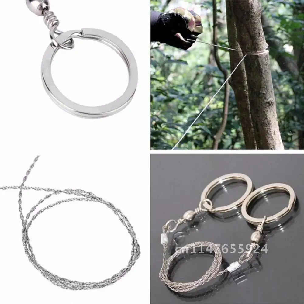 550mm(21.6'') Survival Wire Saw Emergent Camp Hike Outdoor Hunt Fish hand Tool Fretsaw Bushcraft Kit Mountainclimb Cut