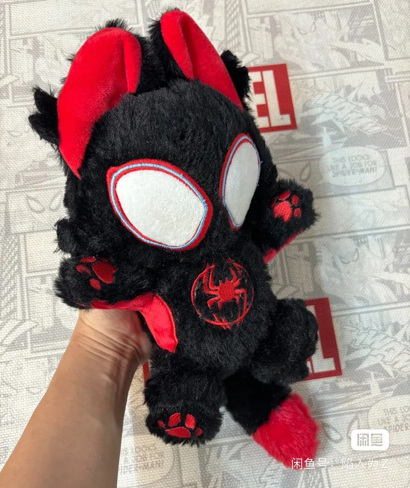 Hot 25cm Marvel Avengers Character Peripheral Miles Spider-Man Cat Shape Kawaii Plush Doll Home Decoration Christmas Gift