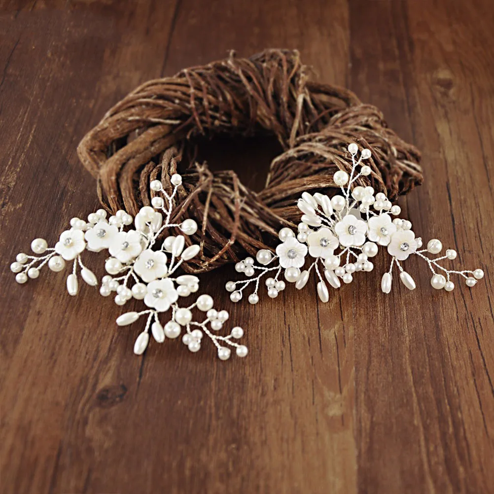 

Bride Shoe Buckle Flower Clip Crystal Decoration Pearl Clips for Women Rhinestone Buckles