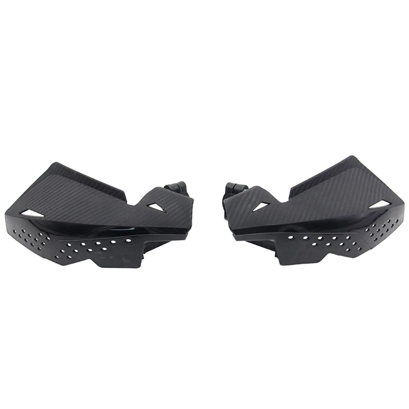 1Pair Motorcycle Hand-Guards 7/8 inch Handlebar Handguard Handle Protector Bike Brush Wind Guard (Carbon Fiber Style)