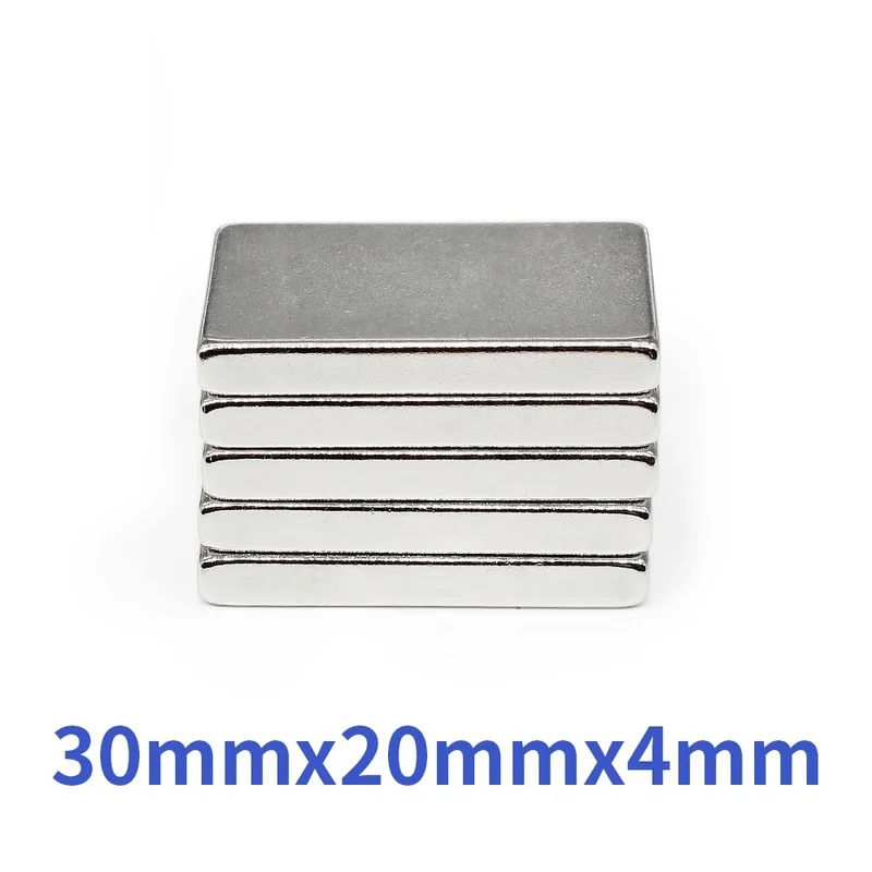 2/5/10/15/20/30 pz 30x20x4mm forte ricerca magnete foglio N35 blocco rettangolare magnete permanente al neodimio 30x20x4 30*20*4mm