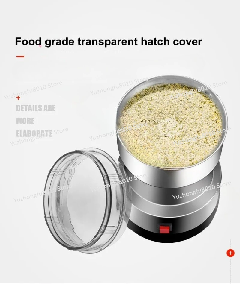 Spices Herb Grinder Grain Mill Crusher Home Flour Small Mills Chinese Herbal Medicine Dry Mill Electric Automatic Crusher 180W