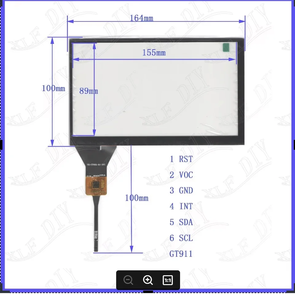 ZhiYuSun Freeshipping YH-CTP8318 164*100 compatible 7inch Capacitive screen glass For GPS CAR 164mm*100mm GT911