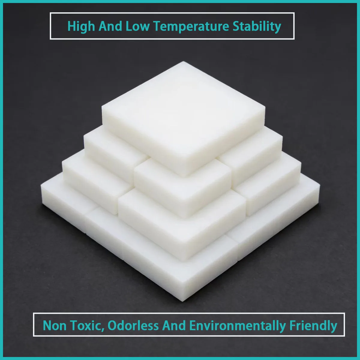 The white silicone rubber shock-absorbing block with a thickness of 0.5-50mm is a high-quality shock-absorbing accessory