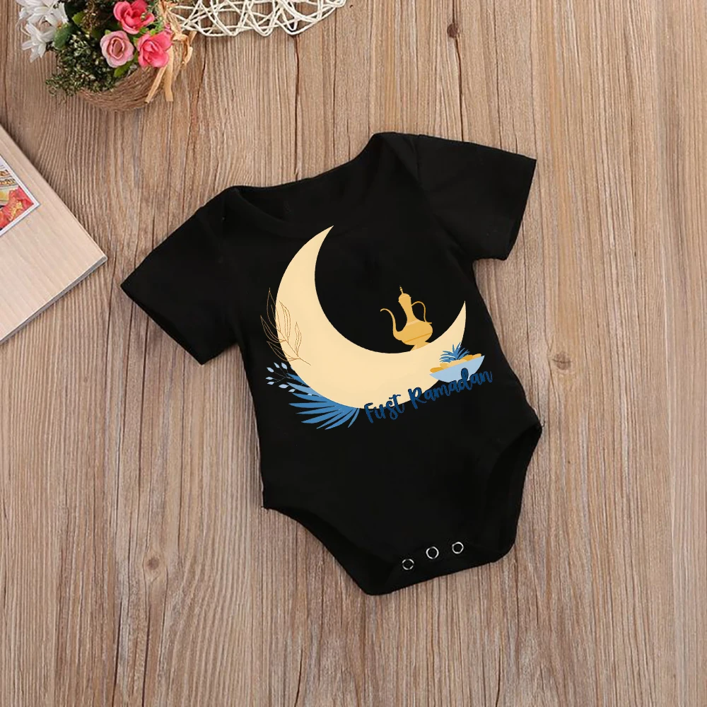 Mi primer Body de Ramadán para bebé, pelele de 1er Ramadán, mono de manga corta para recién nacido, regalo de recuerdo del Festival musulmán islámico