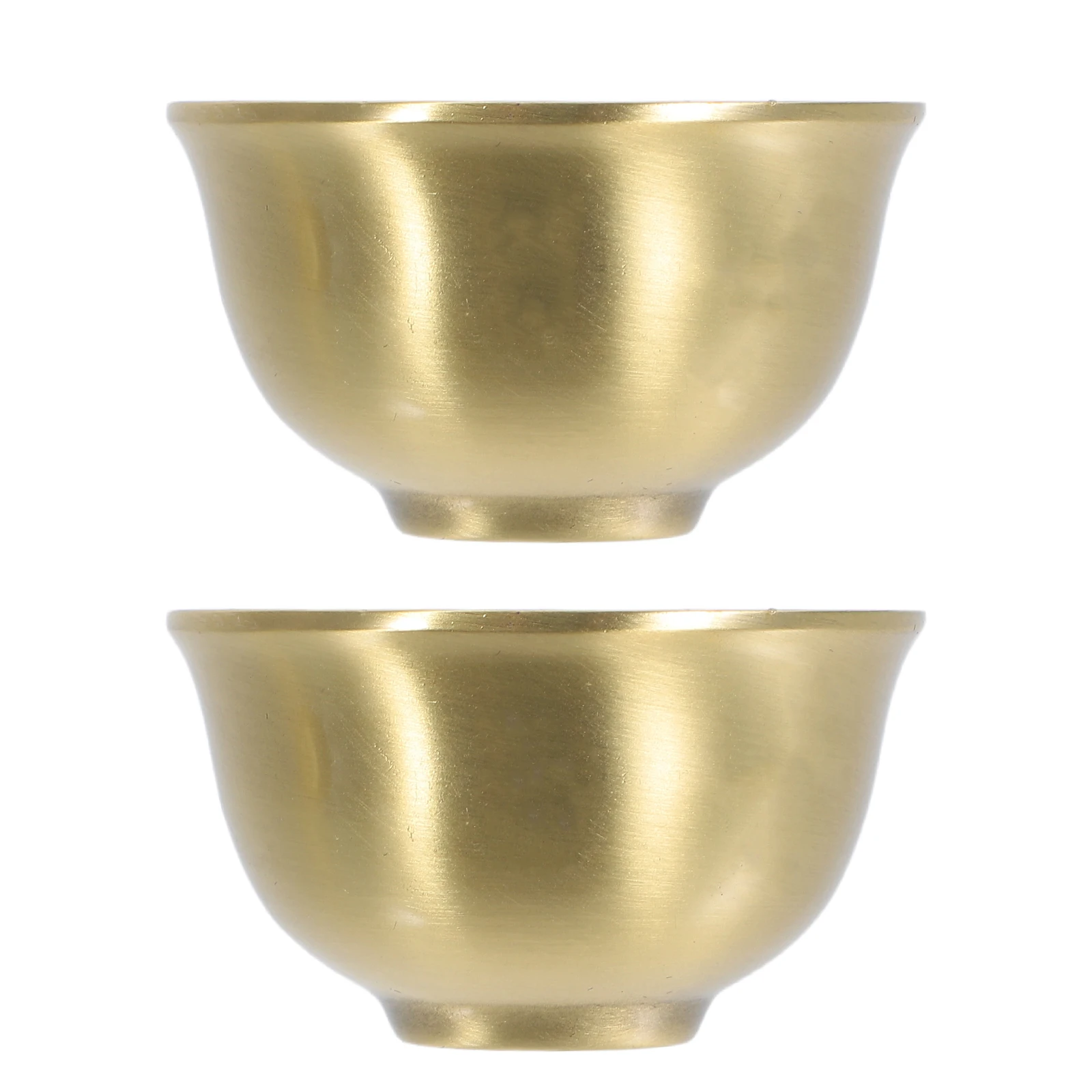Tazas chinas Vintage, cuencos de Kung Fu, vasos pequeños Retro tradicionales de cobre para beber, platos para salsa, ceremonia de Metal compacto, 2 uds.