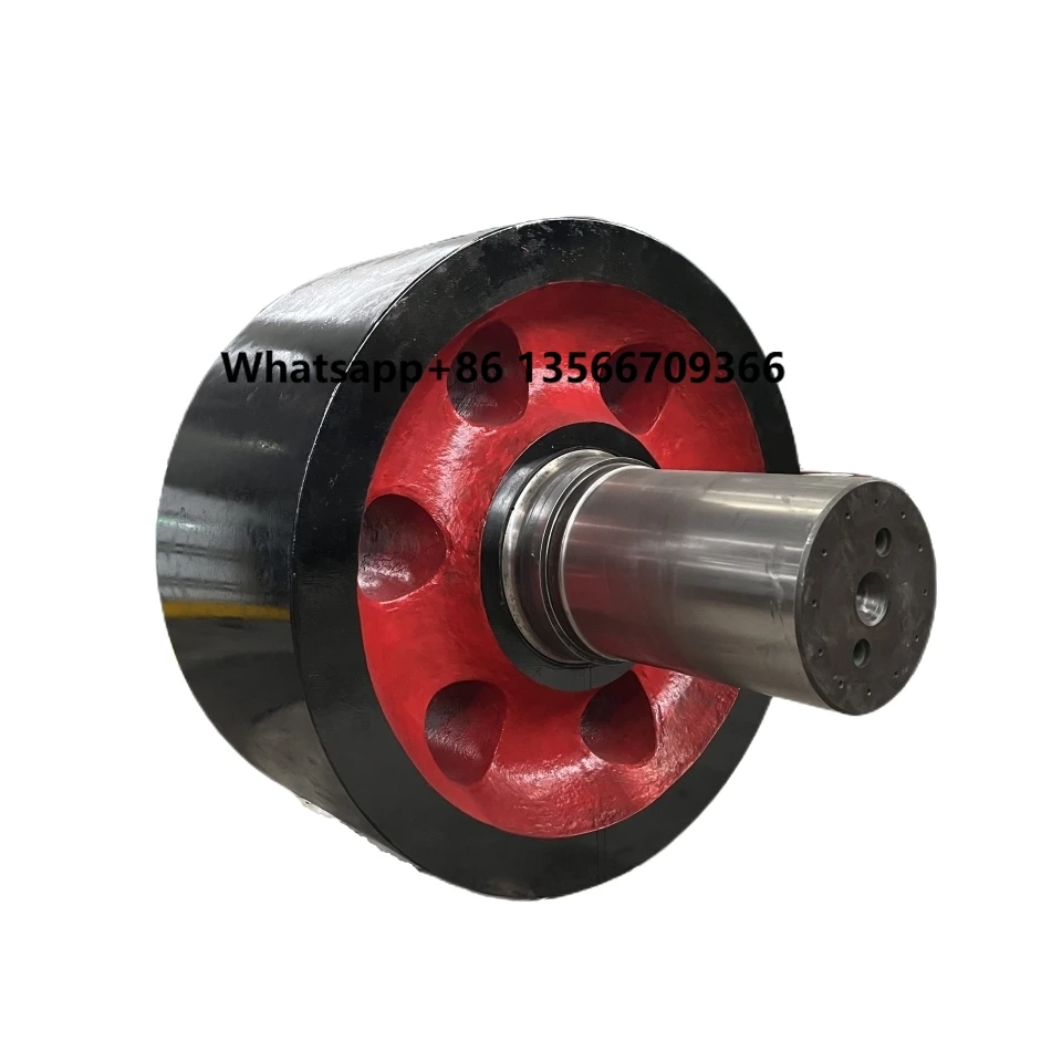 High Quality Large OEM Cast Steel ZG42CrMo Assembled Supporting Roller with Shaft for Cement Mill