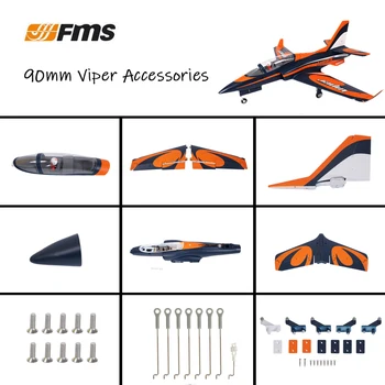 Fms 90mm Viper aircraft special accessories fuselage main wing landing gear electronic retraction screws tires