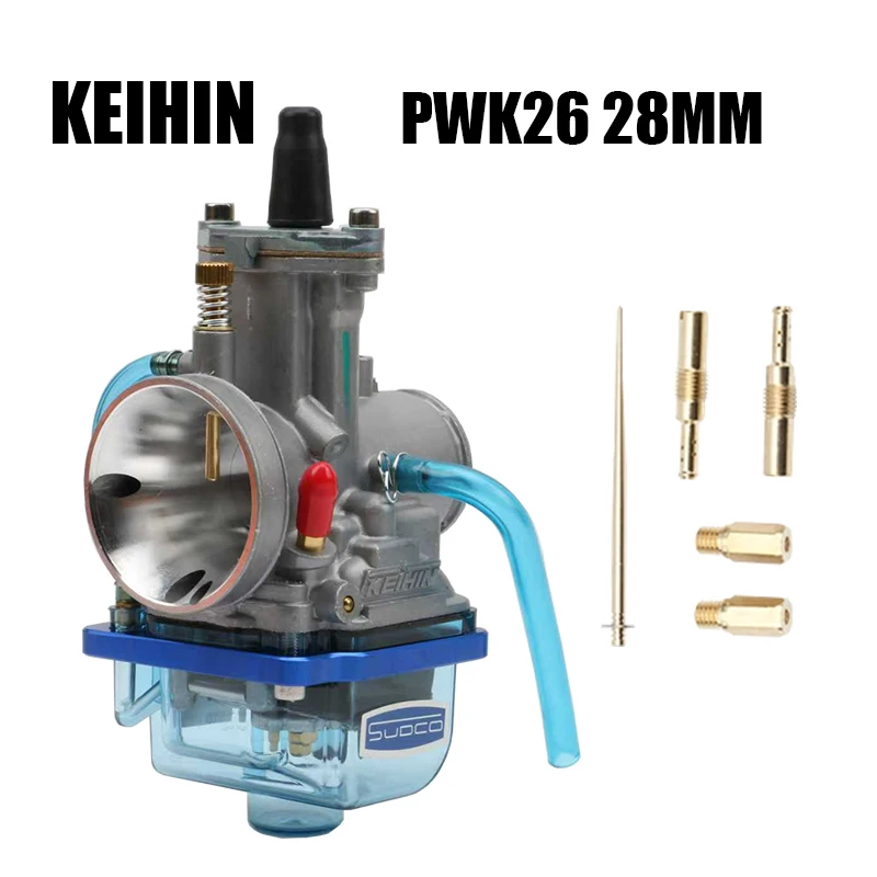 

Универсальный гоночный карбюратор для мотоцикла с Power Jet для KEIHIN KOSO OKO PWK 26 28 мм, синяя чаша 2T 4T, скутер, квадроцикл, велосипед для грязи
