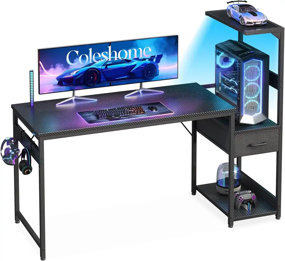 MESA DE JUEGO COLESHOME CON LUCES LED