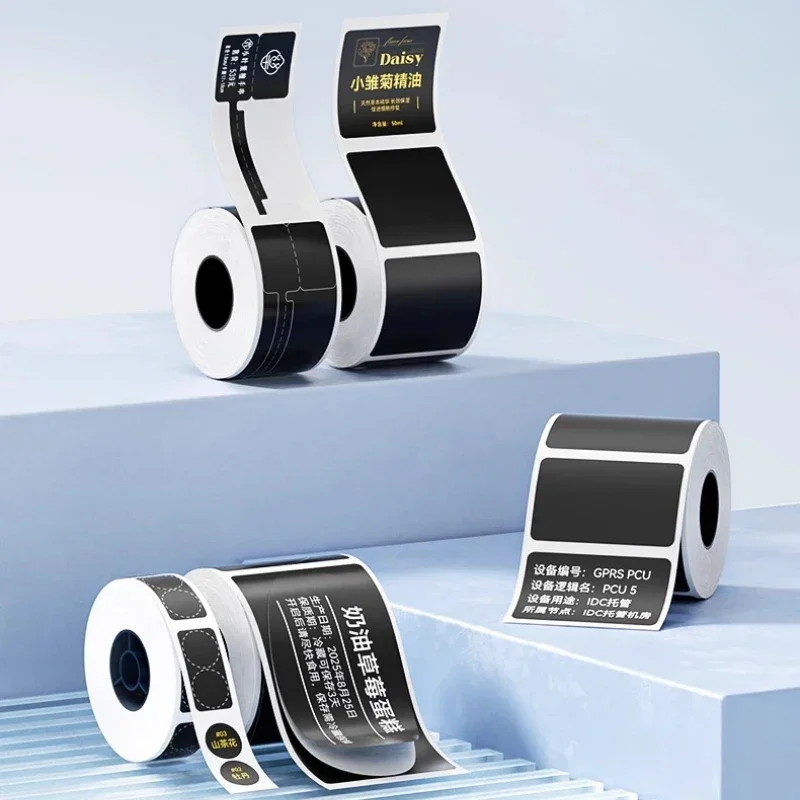 Niimbot M2/M3 ورق الطباعة الأسود شهادة تأهيل الأجهزة المعدات الكهربائية لوحة تسمية ملصق ذاتي اللصق