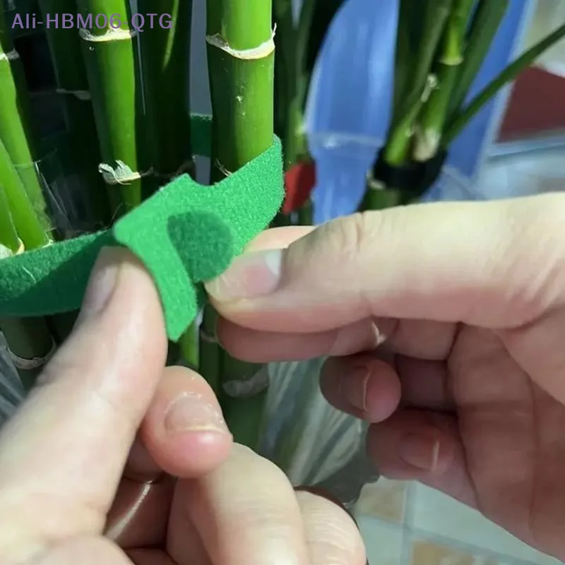 [New] 50/100/200pcs Reusable Adjustable Non-Slip Nylon Plant Ties With Hook And Loop Fasteners, Ideal For Gardening Applications