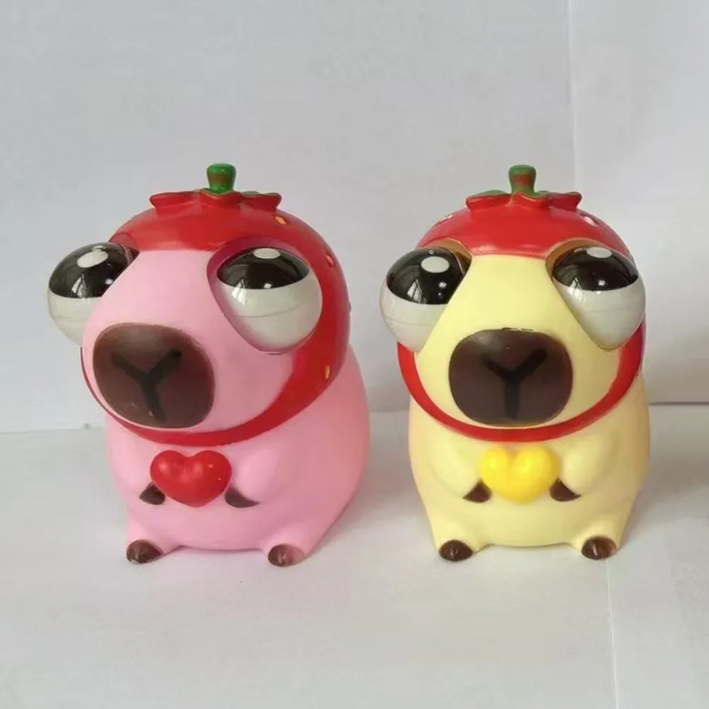 Cartoon Burst Eye Capybara Toy Funny Soft Capybara Big Eyeball Pinch Doll Novelty Creative Capybara Squeeze Ball Toys