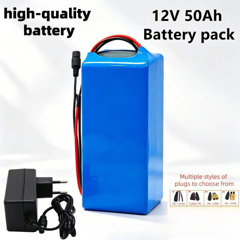 Rechargeable 12V 50000mAh Lithium Battery Pack,  Available with Protection Board, 12.6V Charger for LED Strip Light Gate Opener