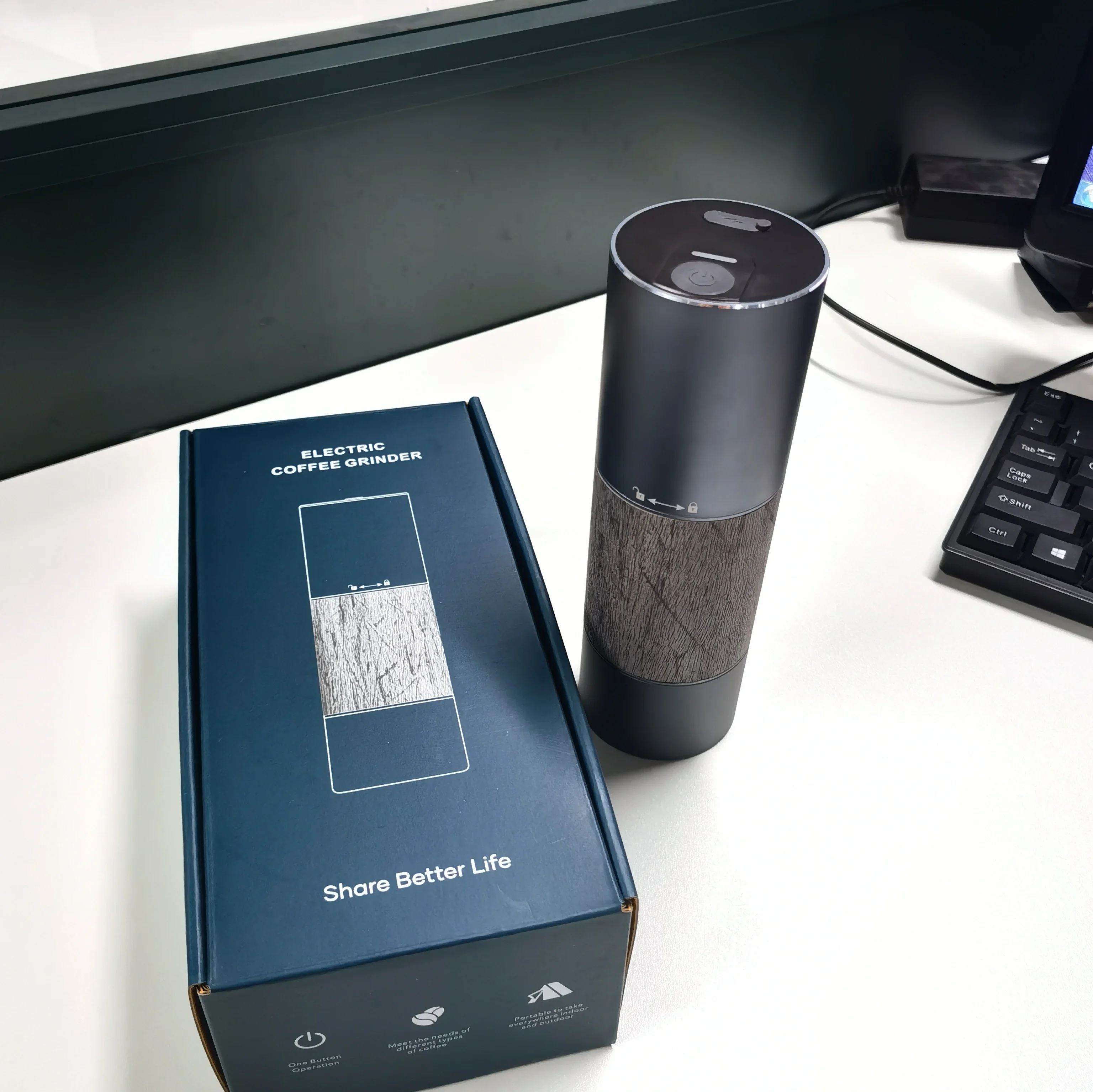 Nuovi strumenti per il caffè, picnic da viaggio, macinacaffè portatile ricaricabile, macinacaffè elettrico