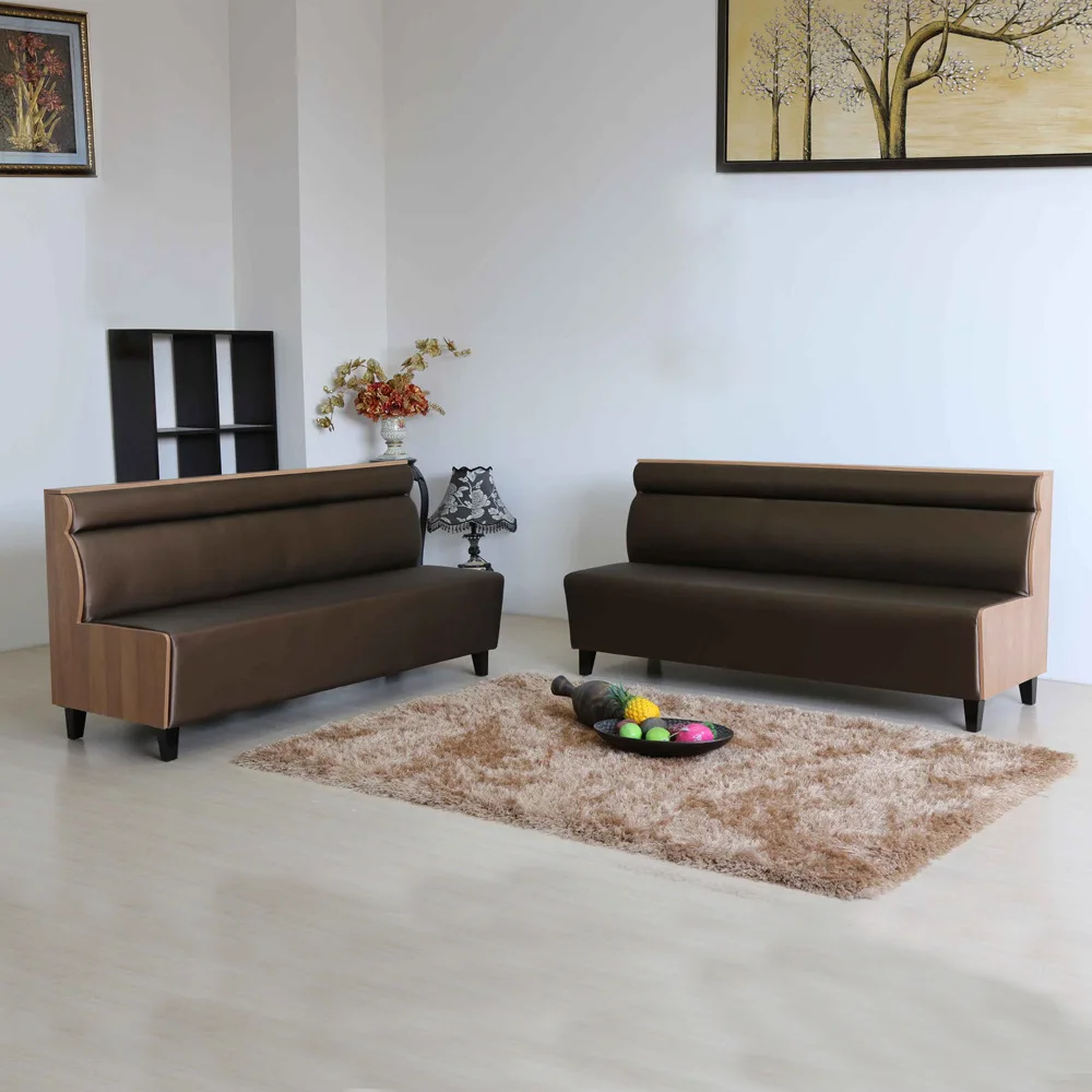 Leather art commercial booth sofa, casual office backrest sofa chair