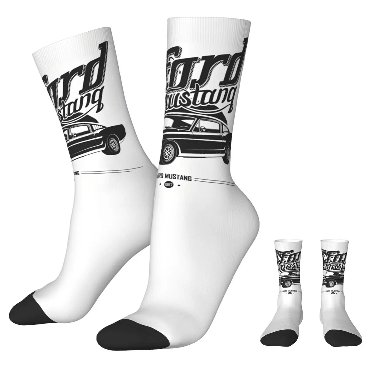 Fords Mustang Stockings car Design Trendy Socks Winter Anti Sweat Socks Men Running Sports High Quality Socks