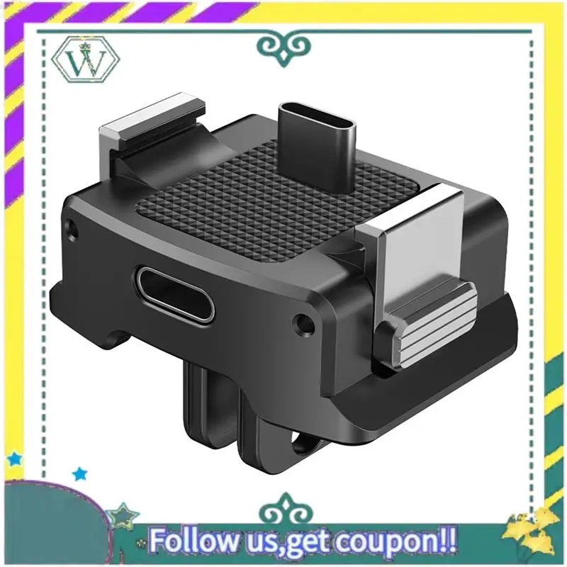 A28Q-Mount Adapter Connector With Tripod 1/4 Gimbal Camera Quick Release Bracket Camera Charging Base For DJI OSMO Pocket 3