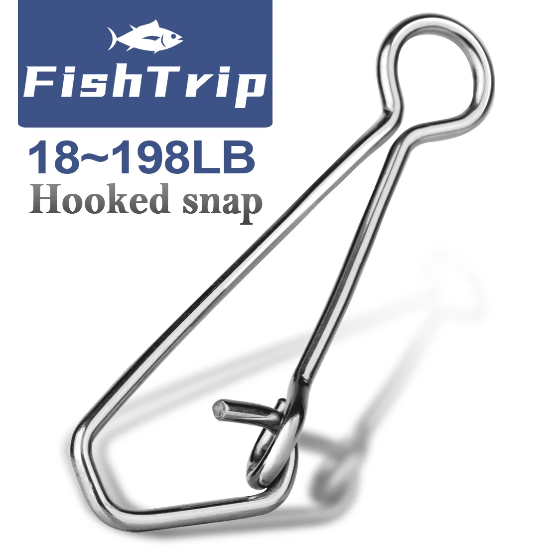 FishTrip Hook Snap Stainless Steel Fishing Snap for Plug Fishing, Feeders, Tying Lures, Float, Making Fishing Rig