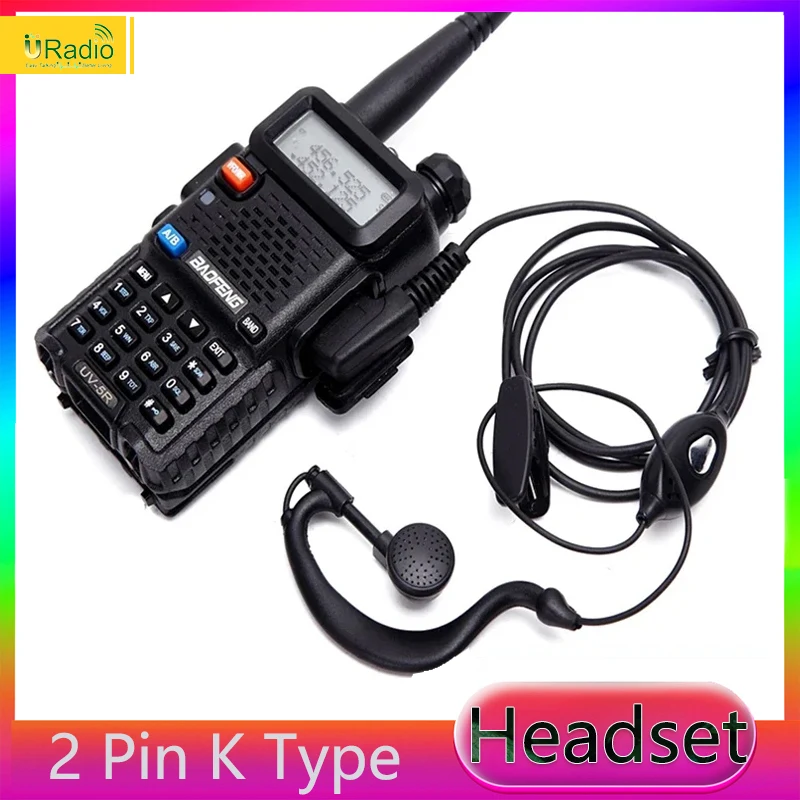 Headset 2 Pin For UV18Pro QuanSheng UV K5 Earpiece UV K6 UV 5R Plus BF DM-1701 UV 17 Plus Walkie Talkie Headphone Two Way Radios