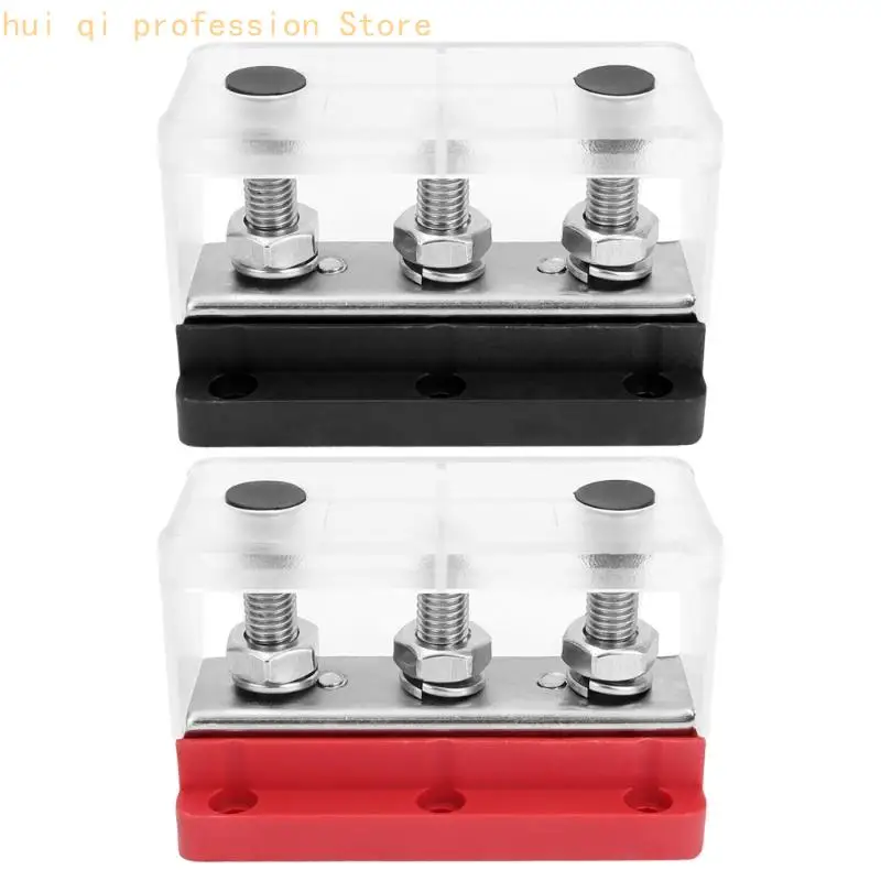 Batterie-Stromschiene 300A für elektrische Systeme, Stromverteilerblock-Set für Wohnmobil-, Marine- und Anhängerverkabelung H8WE – Detail 4