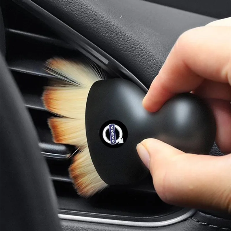 Car Dust Brush Interior Detail Gap Air Vent Cleaning Soft Brush For Volvo XC60 XC90 S60 S80 S60L V40 V60 AWD V90 RDESIGN