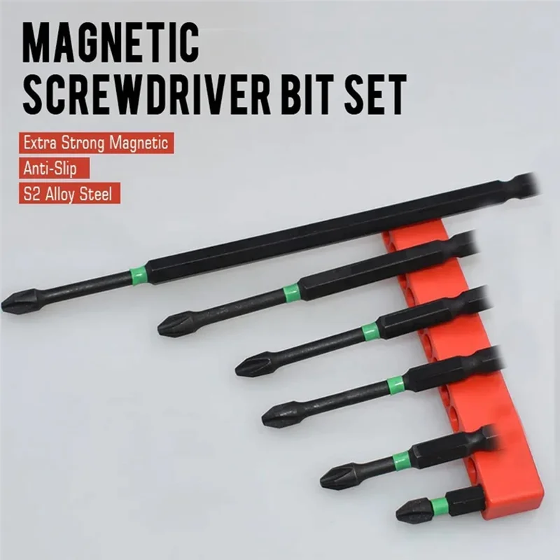 Set di punte per cacciavite magnetico, punte magnetiche da 18 pezzi, punta per cacciavite in acciaio per trapano a percussione con cacciavite elettrico