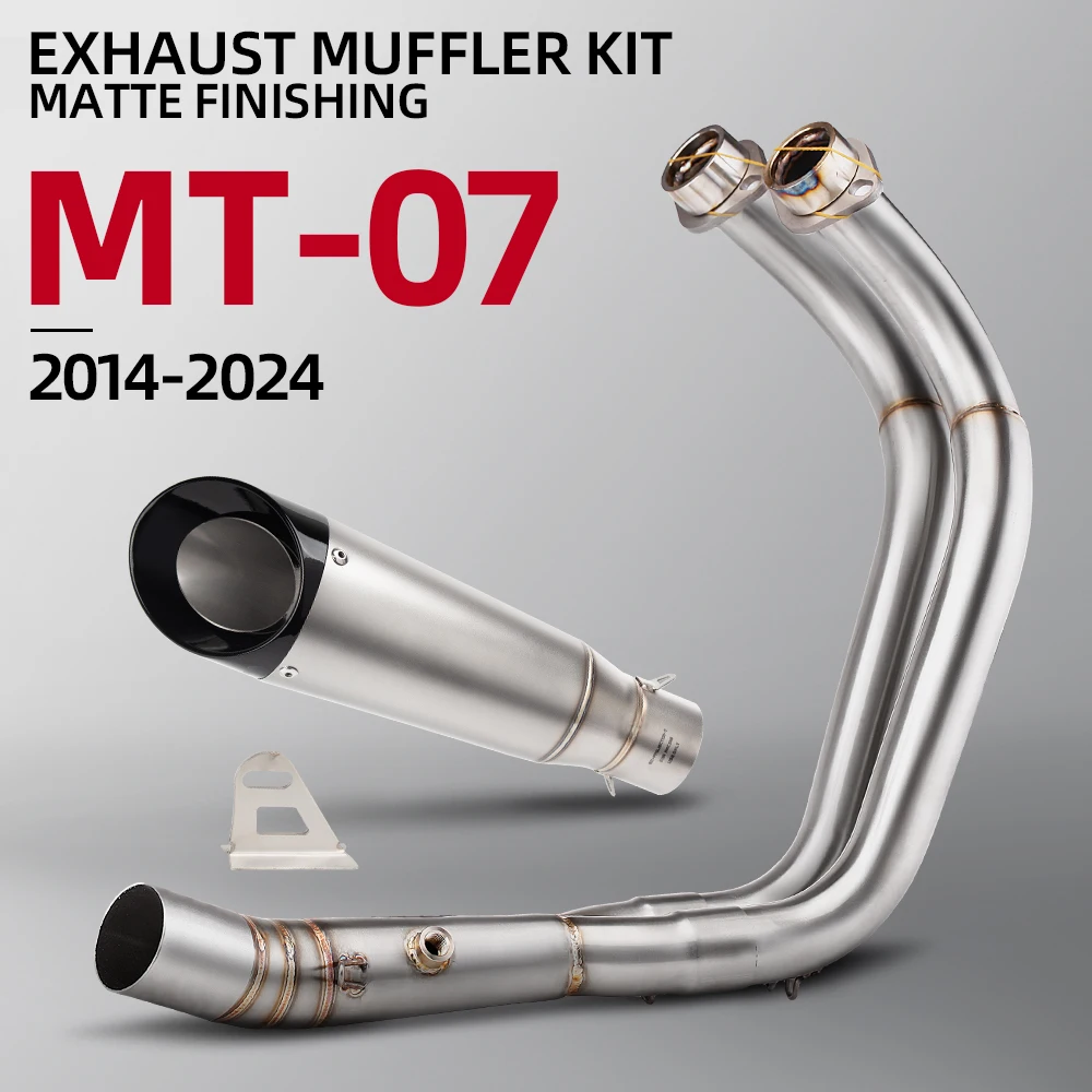 

Motorcycle Exhaust Full System Kit Manifold Header Line Pipe Muffler WIth DB Killer For Yamaha R7 MT07 FZ07 XSR700 2014-2026