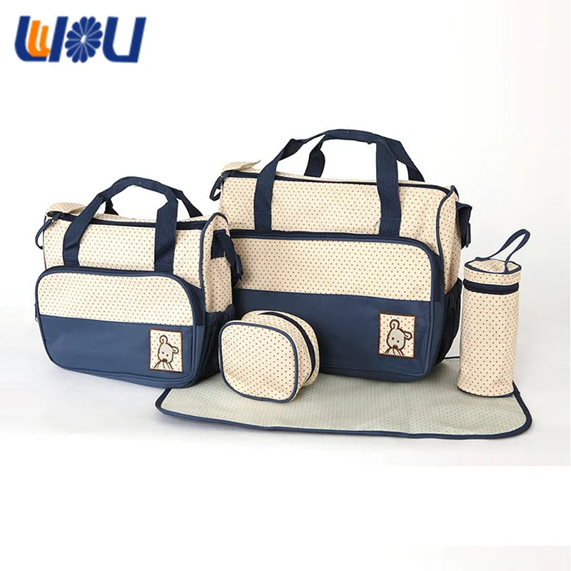 

2019 New design diaper bag with changing mat mummy baby bag mother nappy bag