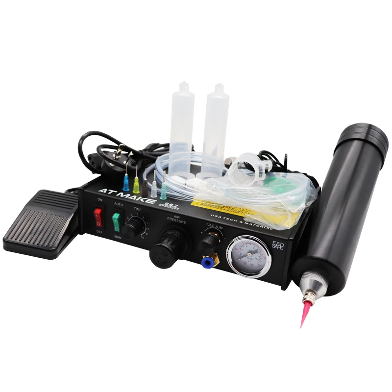 

982 Semi-Automatic Dispenser Needle Adapter 220V/8W Manual Controller Silicone AB Glue UV Glue Injection Glue Gluing Machine