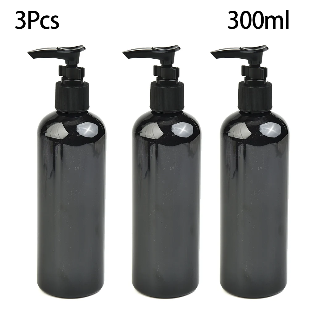 3pcs 300mL Shading Empty High-Grade Liquid Soap Lotion Pump Bottle Shampoo Soap Dispenser Refillable Water New Cosmetic Contain