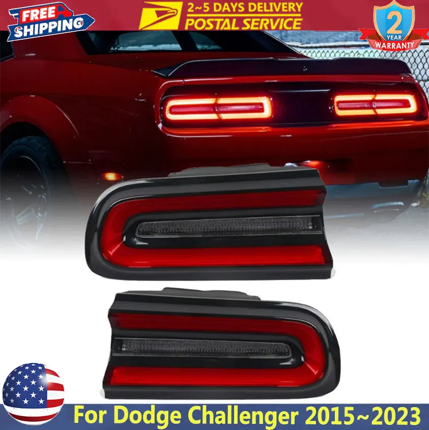 

Car LED Tail light Left Right For Dodge Challenger 2015~2024 Rear Tail Light Lamp Light Stop Parking Brake Light Car Accessories