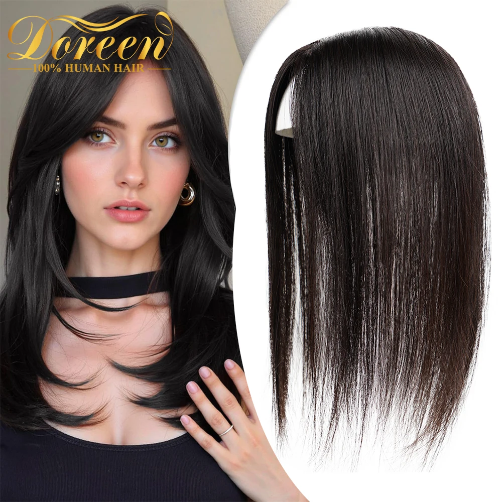 

Doreen 10 12 14 9x14cm Fine Mono Topper Hair With Clips Virgin Human Hair Toppers for Hair Loss Women Breathable Scalp Toppers
