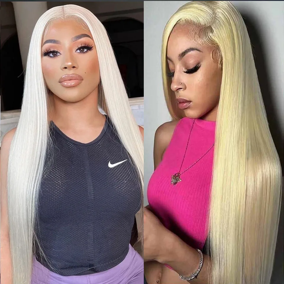 

Lumiere 13x4 Lace Frontal Human Hair Wigs For Women Brazilian Remy 30 Inch 613 HD Lace Frontal Wig 4x4 Straight Lace Front Wigs
