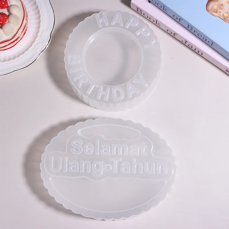 

Cake Printing PP Mould DIY Happy Birthday Mold Handmade Foam Cake Chocolate Pastry Model Practice Baking Mold