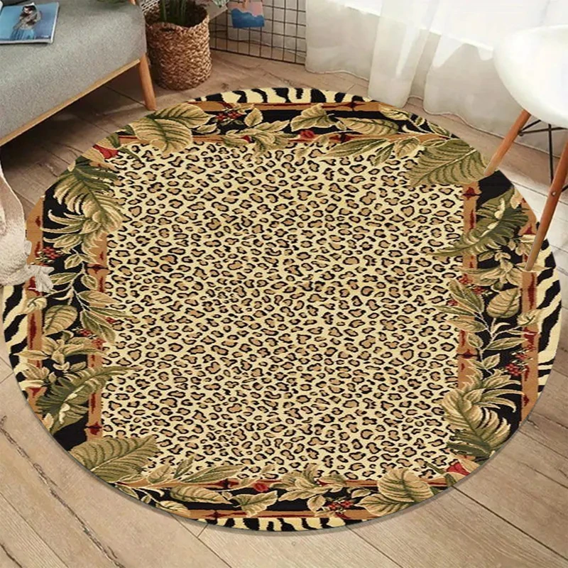 Zebra Striped Round Carpet Living Room Large Rug Black White Area Rugs Bedroom Sofa Chair Floor Mat
