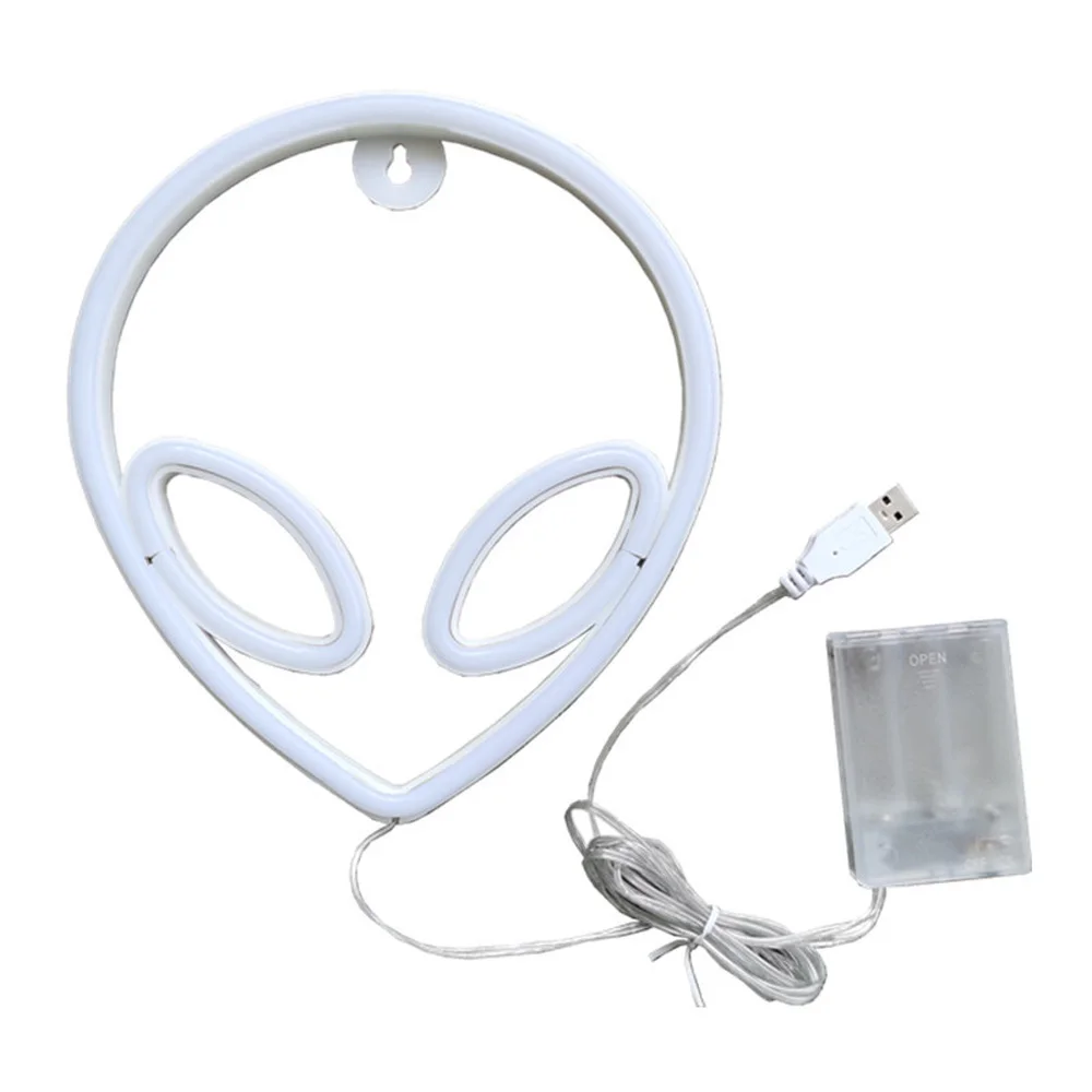 LED Alien Neon Lights Modeling Colorful Lights Hanging Wall Ambient Lights Holiday Party Gaming Room Bedroom Decoration Lights