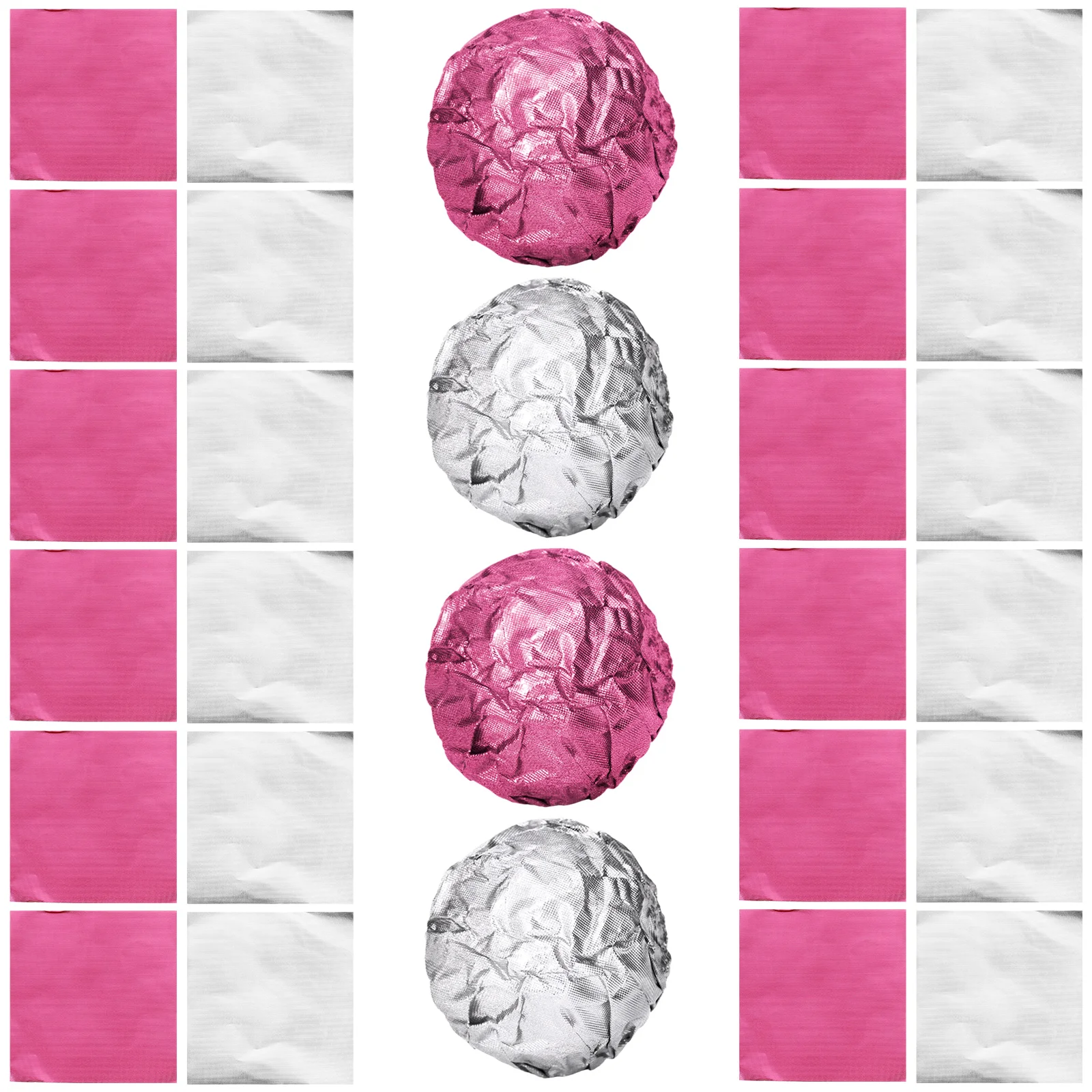 

200pcs Candy Wrappers Aluminum Foil Sheets Wrappers Portable Size Safe Odorless Decorate Candies Keep Fresh