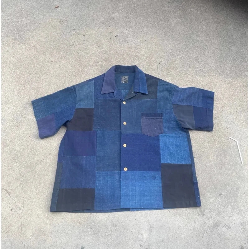 VISVIM ICT WALLIS Vintage fabric patchwork shirt