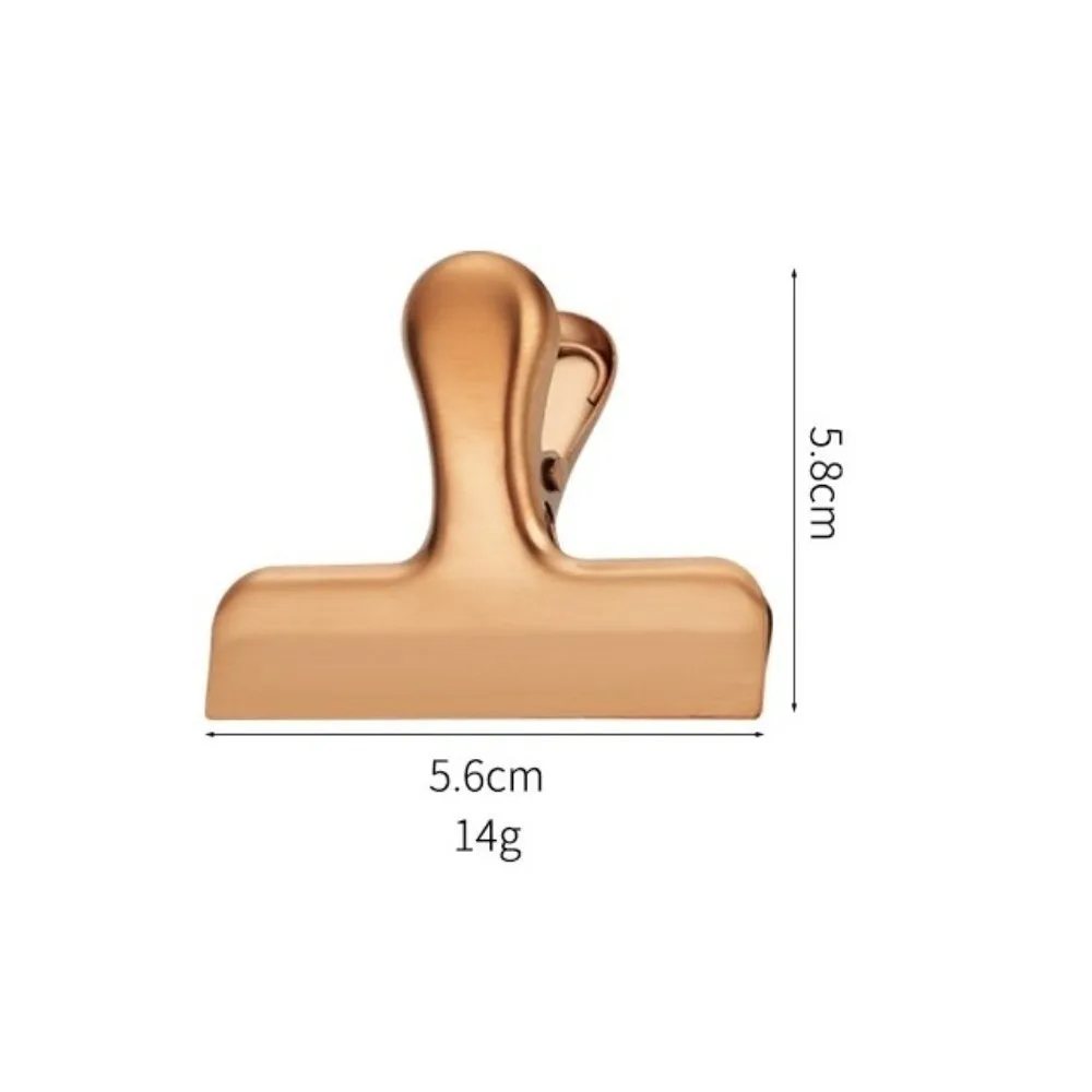 Stainless Steel Sealing Clip Dust-proof Mini Size Binder Clip Snack Sealing Leak-Proof Food Sealer Clip for Home Kitchen