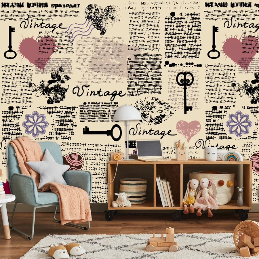 5+ Self Adhesive Optional,Photo Wallpaper for Living Room Aesthetic Newspaper Collage Clip Contact Papers Home Decor Mural Panel