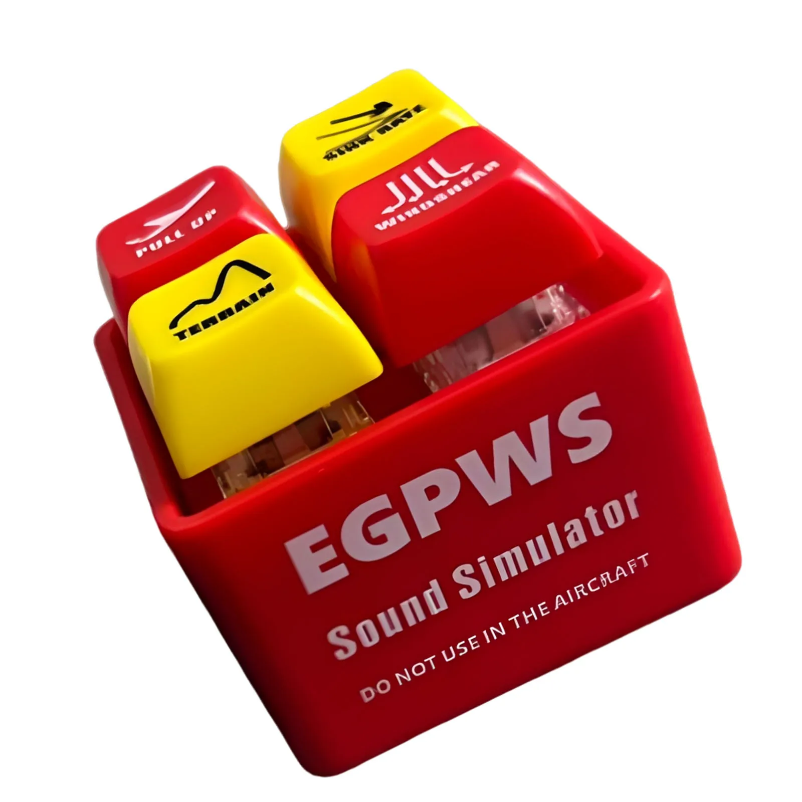 Warning Simulator Keychain EGPWS Warning Sound Simulator Keyring Pilot and Crew Alert Keychain for Travel Airplane